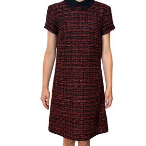 Maison Jules Red and Black Sheath Mini Dress